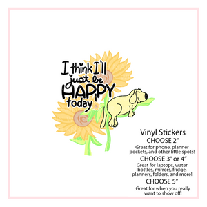 V1 Happy Today Vinyl Sticker
