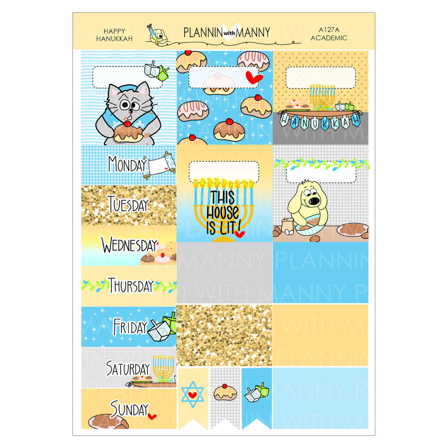 A127 TPC ACADEMIC Weekly Kit - Happy Hanukkah Collection