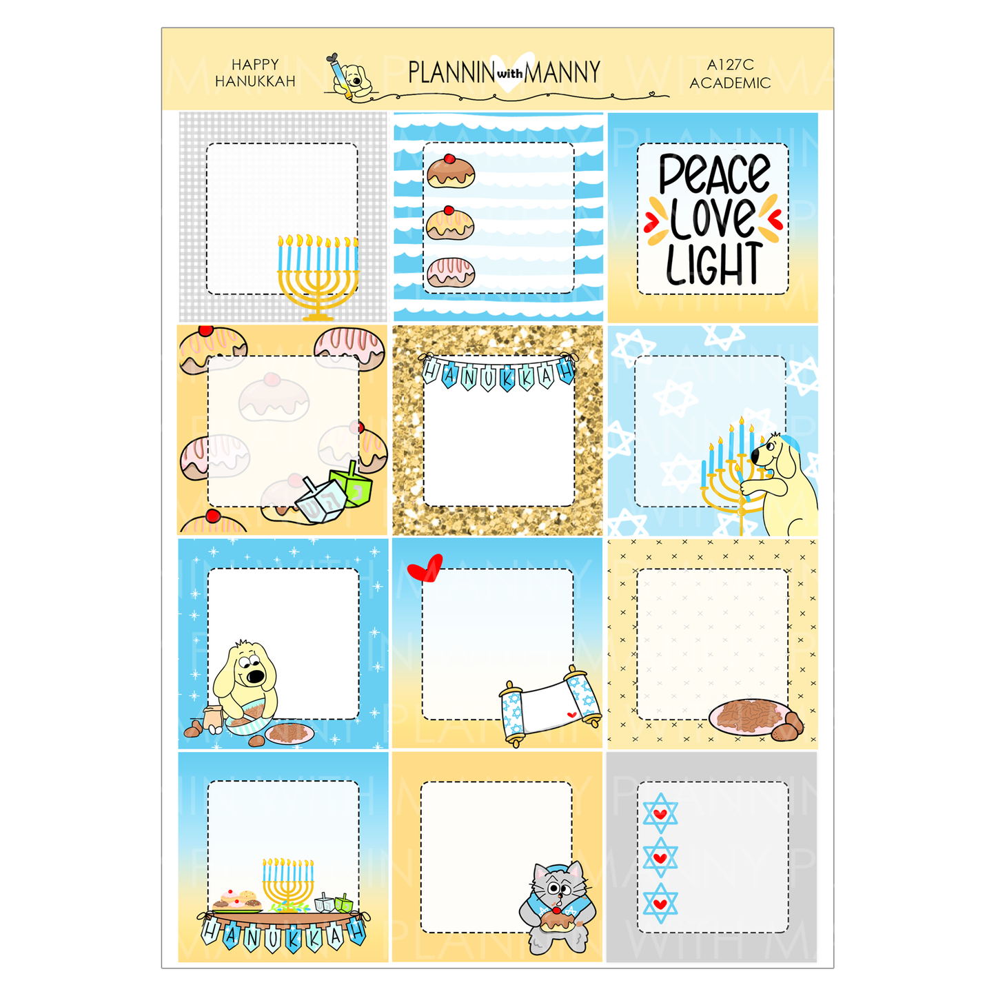 A127 TPC ACADEMIC Weekly Kit - Happy Hanukkah Collection