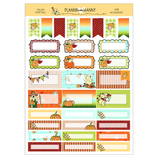 A3 TPC ACADEMIC 5 & 7 Day Weekly Planner Kit - Fallin for Fall Collection