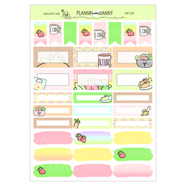 A913 ACADEMIC 5 & 7 Day Weekly Planner Kit and Hybrid Planner -  Healthy Me Collection
