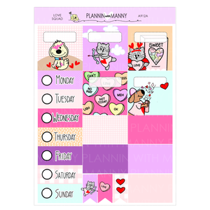 A912 ACADEMIC 5 & 7 Day Weekly Planner Kit and Hybrid Planner -  Love Squad Collection