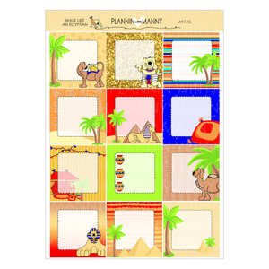 A917C Walk Like an Egyptian1.5" Square Planner Stickers