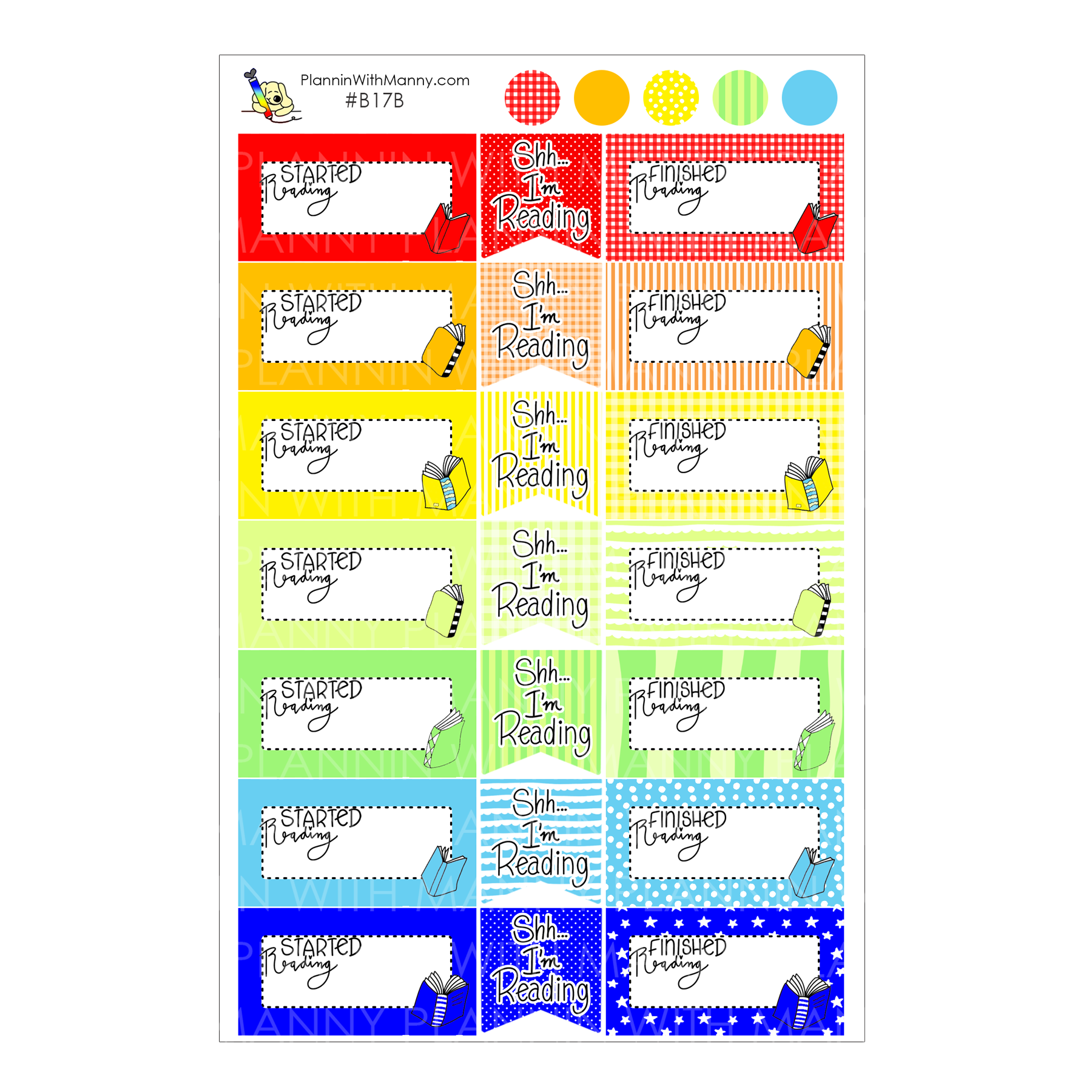 B17B Reading Planner Stickers - I'm Booked Collection