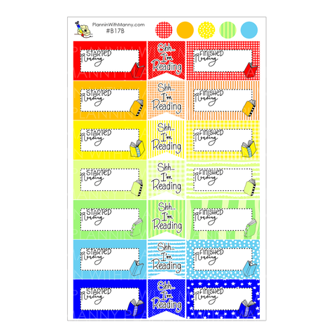 B17B Reading Planner Stickers - I'm Booked Collection