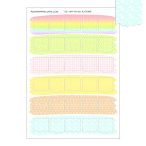 DB118 Patterned Flag Planner Stickers