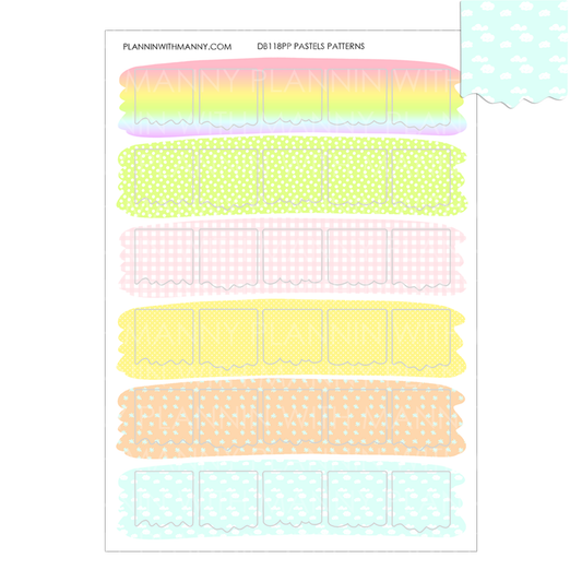 DB118PP Pastel Flag Planner Stickers