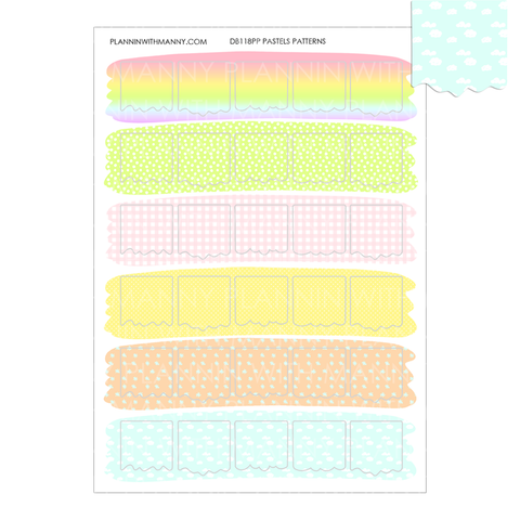 DB118PP Pastel Flag Planner Stickers