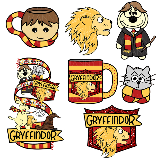 DB133 Gryffindor Assorted Diecuts