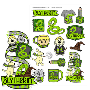 Db134 Slytherin House Sticker Assortment - Large Deco Sheet