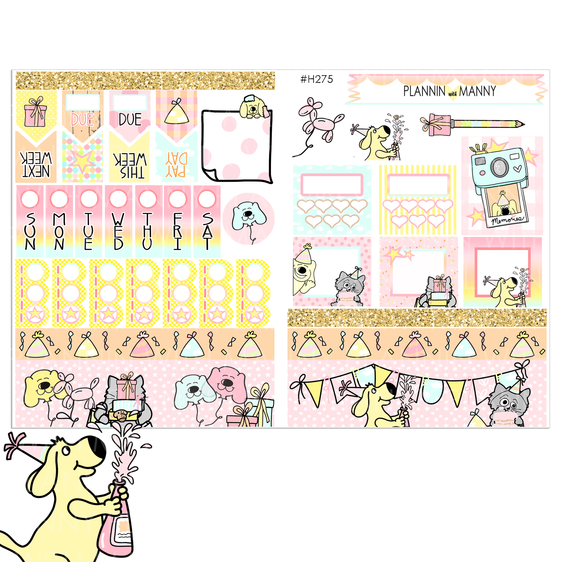 H275 HOBONICHI Weekly Planner Stickers - Celebrate Collection