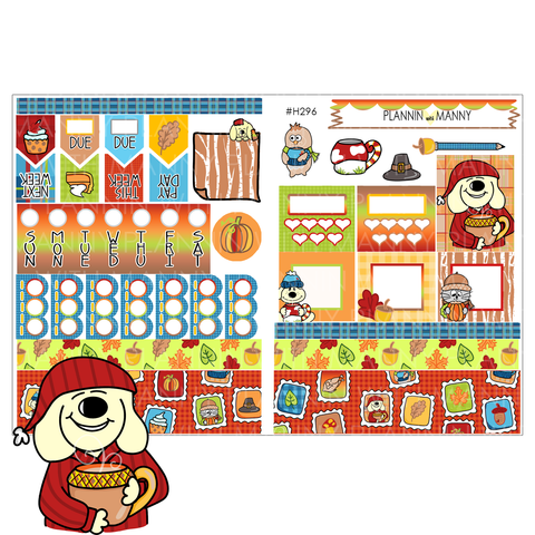 H296 HOBONICHI Weekly Planner Stickers - Cozy Doodle Collection