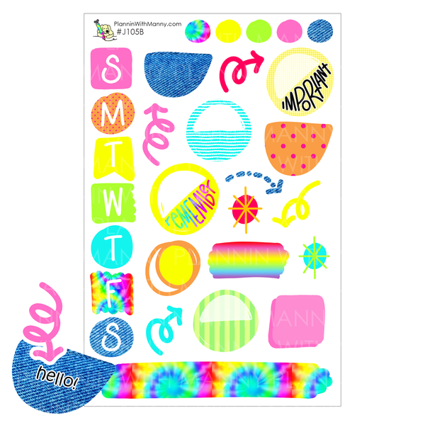 J105 Planner Peace Journaling Planner Stickers