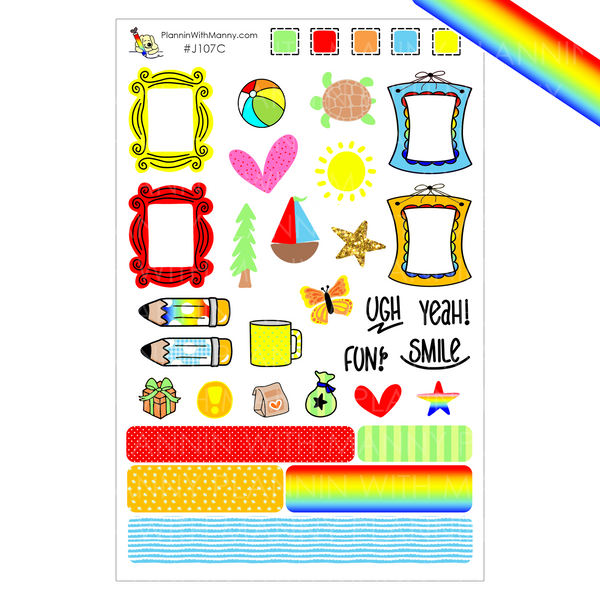 J107 Primary Journaling Planner Stickers