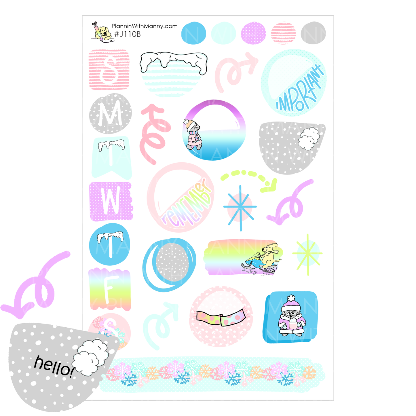 J110  Journal Stickers - Snow Much FunCollection