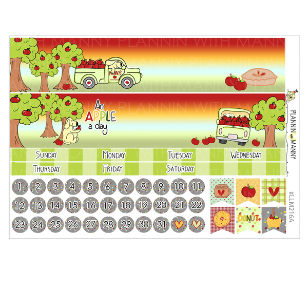 LLM216 MONTHLY PLANNER STICKERS - Apple Days Collection