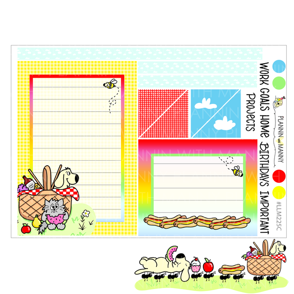 LLM225 MONTHLY PLANNER STICKERS - Afternoon Delight Collection