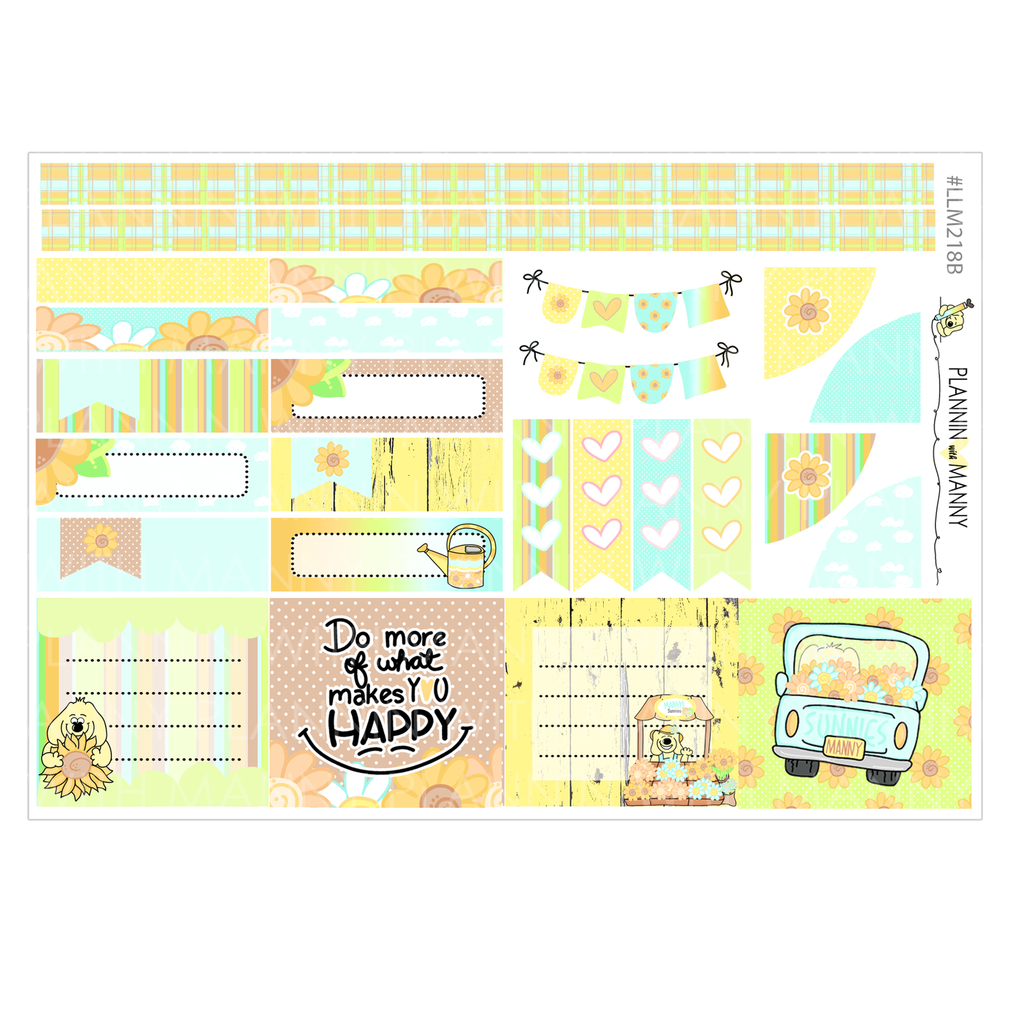 LLM218 MONTHLY PLANNER STICKERS - Sunnies Collection