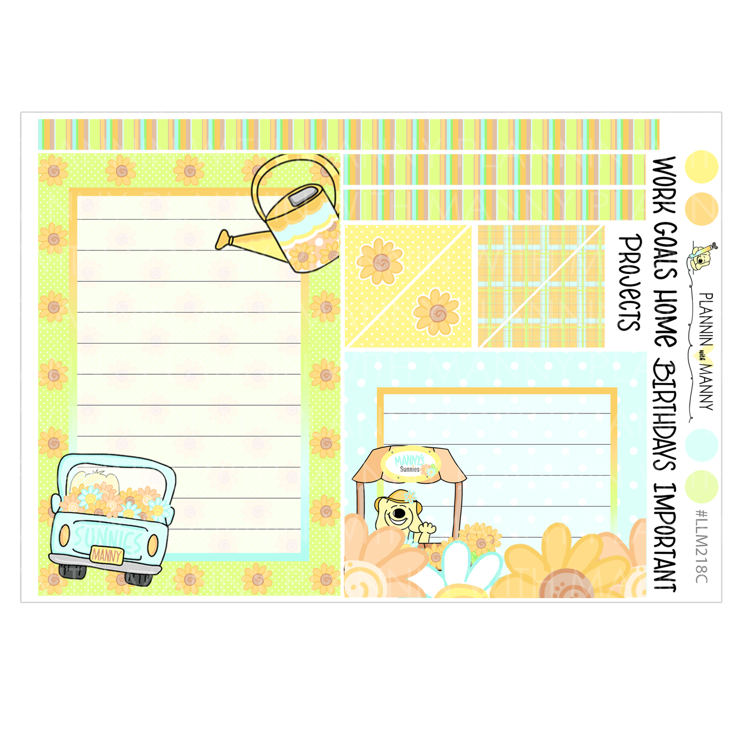 LLM218 MONTHLY PLANNER STICKERS - Sunnies Collection