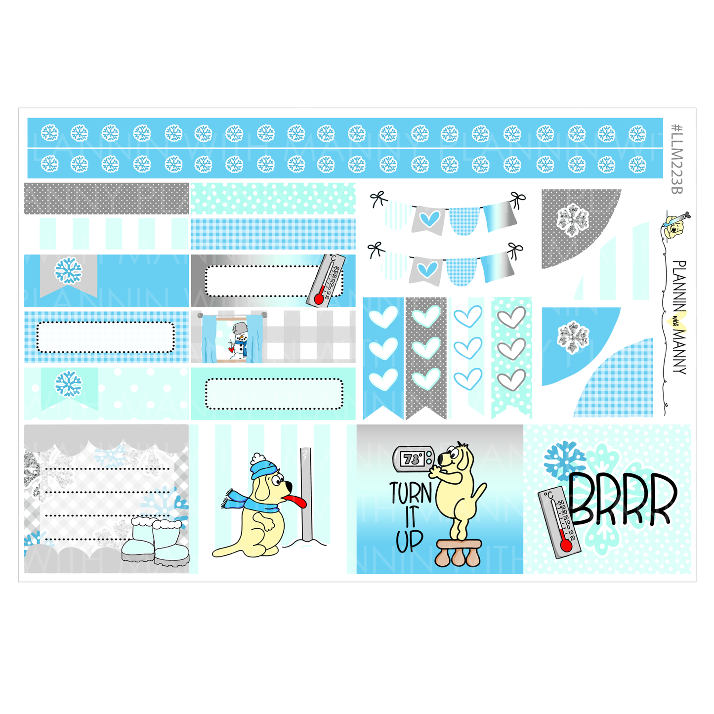 LLM223 MONTHLY PLANNER STICKERS - Fricken Freezin Collection