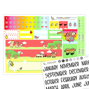 LLM225B6 Afternoon Delight B6 Monthly Planner Stickers