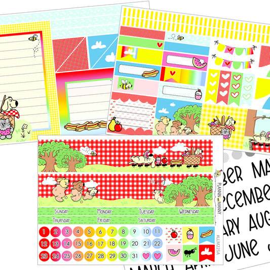 LLM225 MONTHLY PLANNER STICKERS - Afternoon Delight Collection