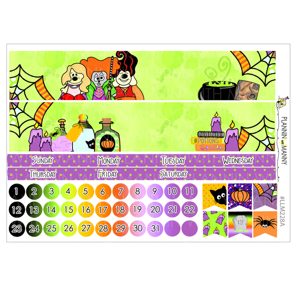 LLM228 MONTHLY PLANNER STICKERS - Hocus Pocus Collection