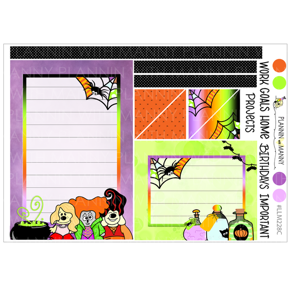 LLM228 MONTHLY PLANNER STICKERS - Hocus Pocus Collection
