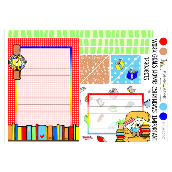LLM229 MONTHLY PLANNER STICKERS - I'm Booked Collection