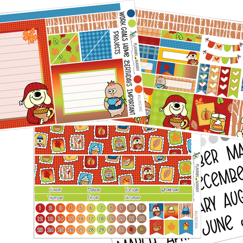 LLM230 MONTHLY PLANNER STICKERS - Fall Doodles Collection