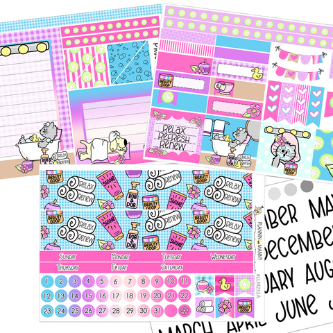 LLM232 MONTHLY PLANNER STICKERS -Spa Day Collection