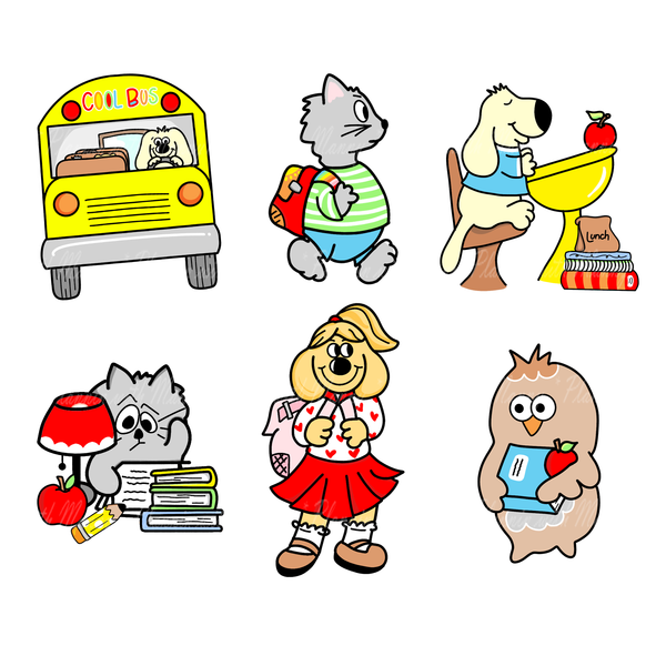 1193 Back to School Character Planner Stickers - Back2School Collection