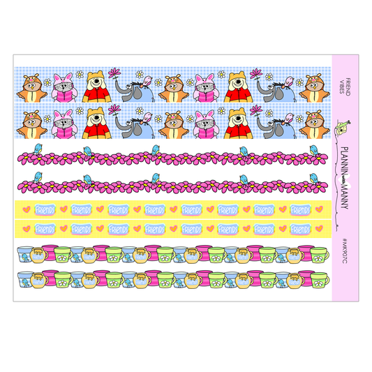 MK907C-Friends Washi Planner Stickers