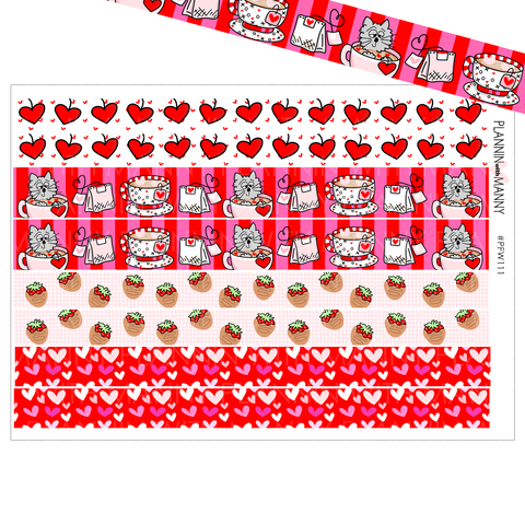 PFW11 Berry Tea Love Washi Planner Stickers