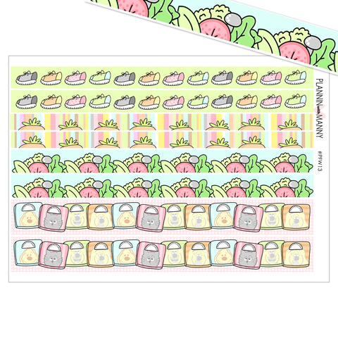 PFW13 Healthy Me Washi Planner Stickers
