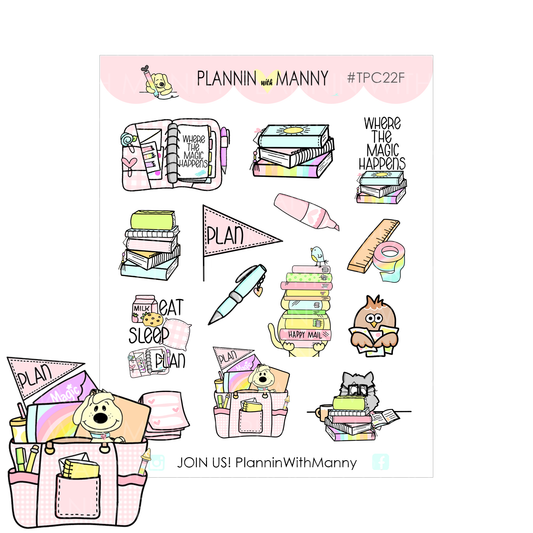 TPC22F Assorted Pastel Planner Deco Stickers