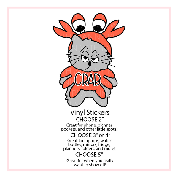 V7 Lil Crab Vinyl Sticker