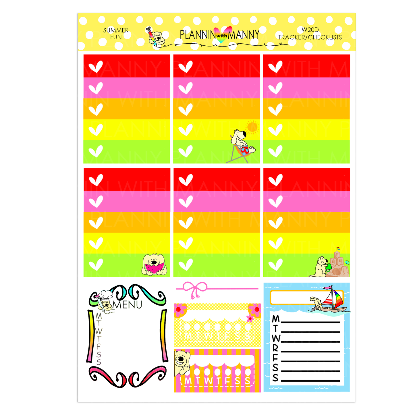 W20AH-HORIZONTAL Weekly Kit - Summer Fun Collection