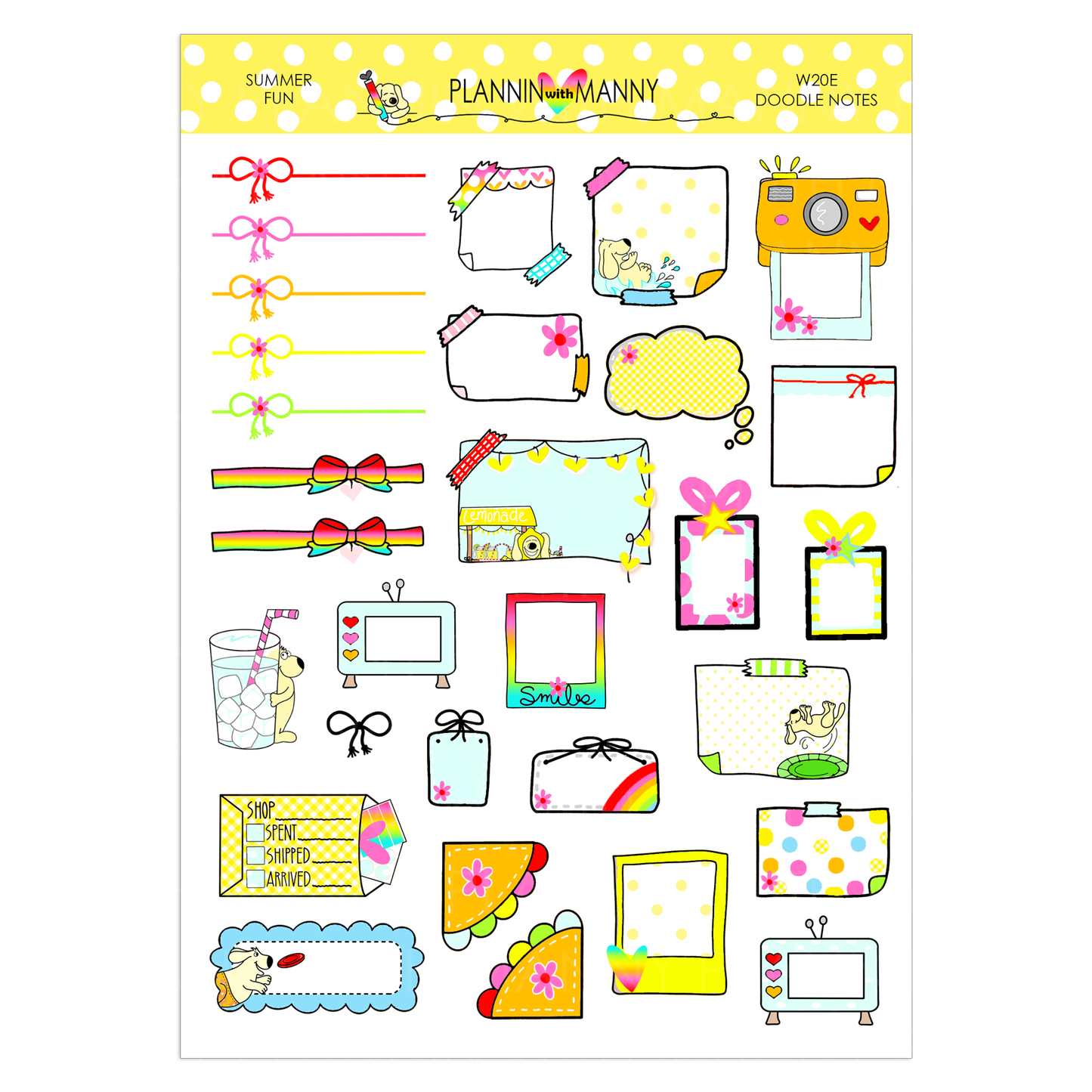 W20AHP-HAPPY PLANNER CLASSIC Weekly Kit - Summer Fun Collection