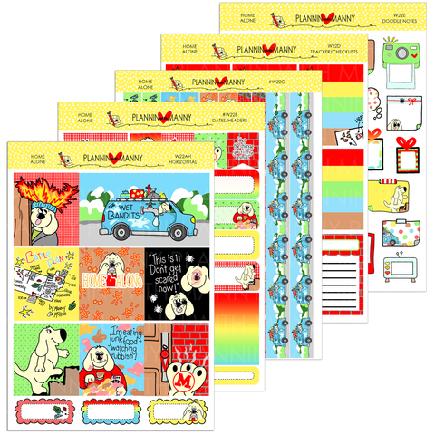 W22AH, HORIZONTAL Home Alone Weekly Planner Stickers