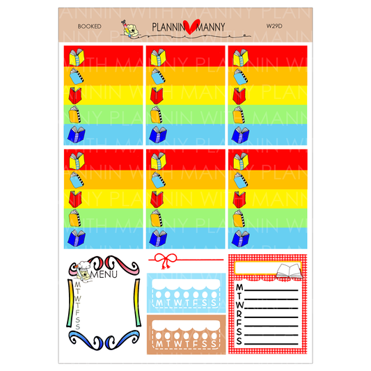 W29D I'm Booked Tracker Planner Stickers