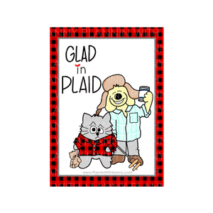 J101 Glad in Plaid Journaling Card/Postcard