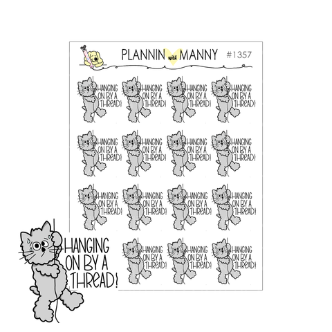 1357 Hangin In There Planner Stickers