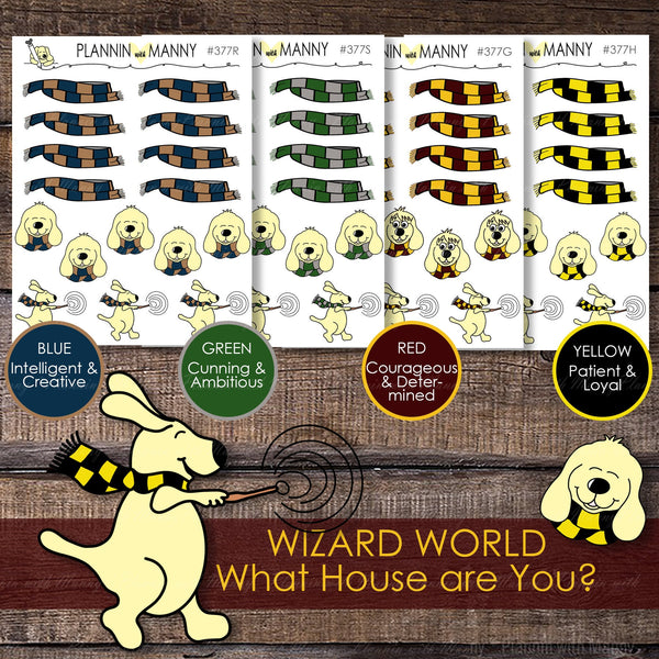 370 VERTCIAL MEGA Kit Planner Stickers - Wizard World Collection