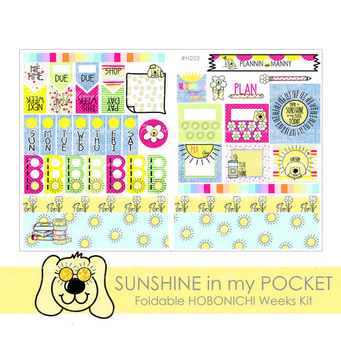 H203 HOBONICHI Weekly Planner Stickers - Sunshine in My Pocket
