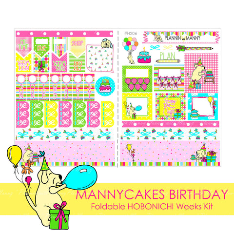 H206 HOBONICHI Weekly Planner Stickers - Mannycakes Collection