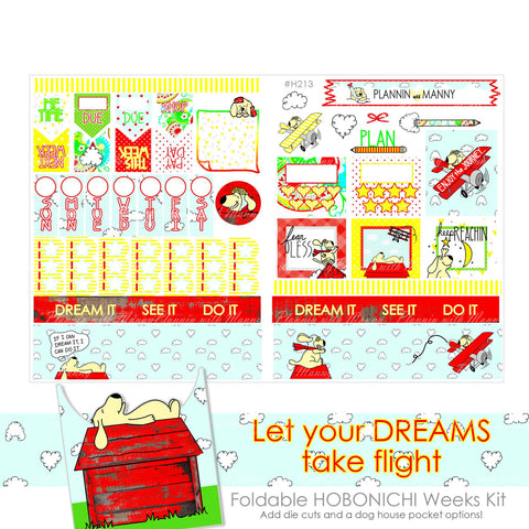 H214 HOBONICHI Weekly Planner Stickers - Dreams Take Flight Collection