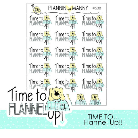538 FLANNEL UP Planner Stickers - Fallin for Fall Collection