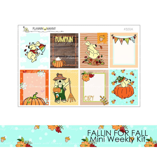 550 VERTCIAL Weekly Planner Stickers - Fallin for Fall Collection