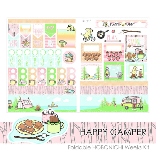 H215 HOBONICHI Weekly Planner Stickers - Happy Camper Collection